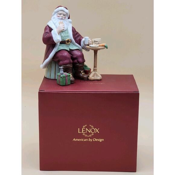 Lenox Cookies For Santa Figurine 6.25" Original Box #816936 - Picture 4 of 16